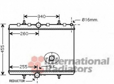 VAN WEZEL 40002314 -  Радиатор, охлаждение двигателя